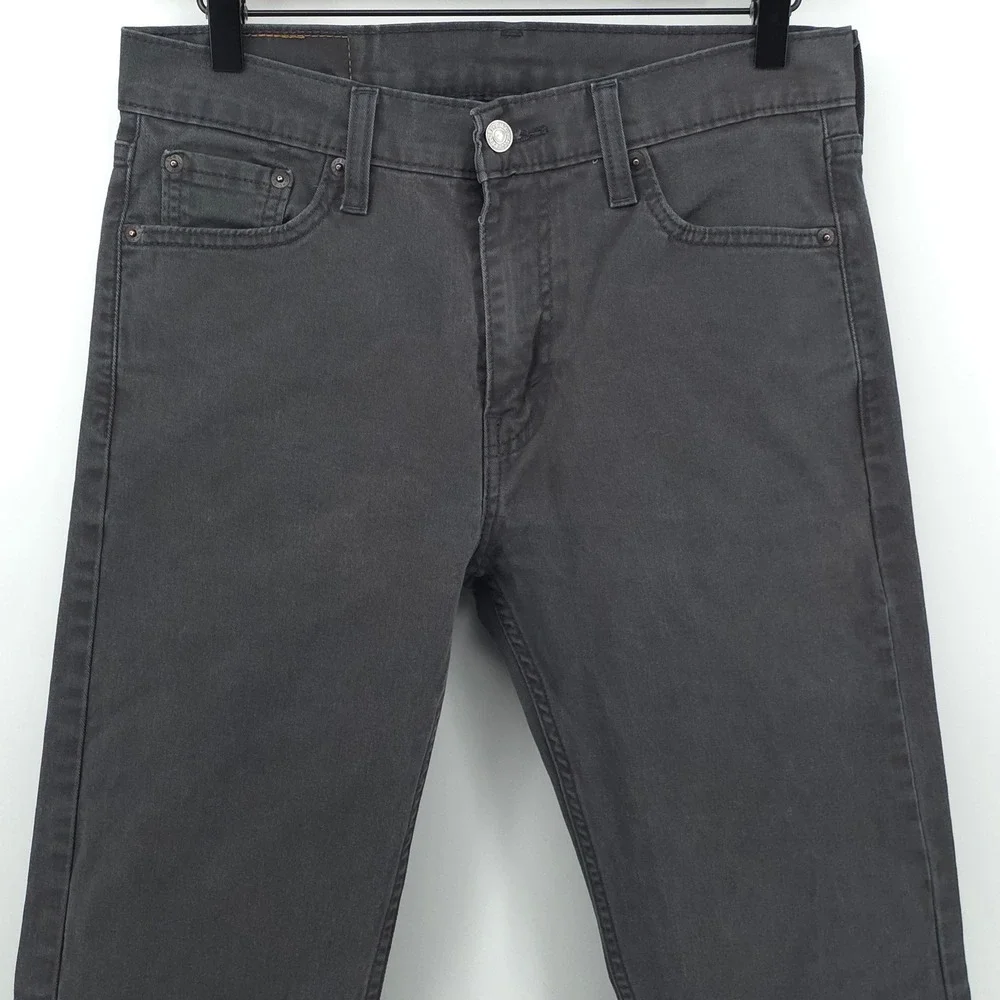 Levis 513 Mens Slim Straight Jeans 30x32 Gray 08513-0947 Stretch Denim